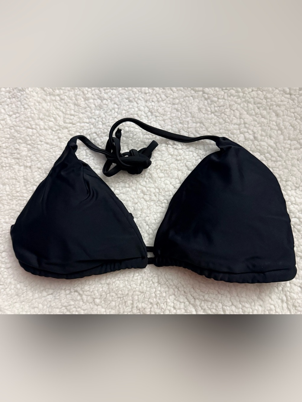 Women’s Black Triangle Swim Top - Classic Halter Bikini